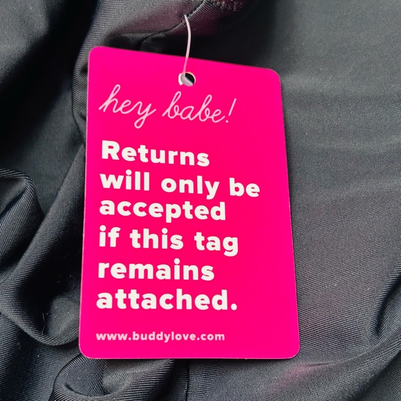 BuddyLove BLACK/MAUVE COLORBLOCK ONE-PIECE SWIMSUIT Large New with tags - Picture 14 of 16